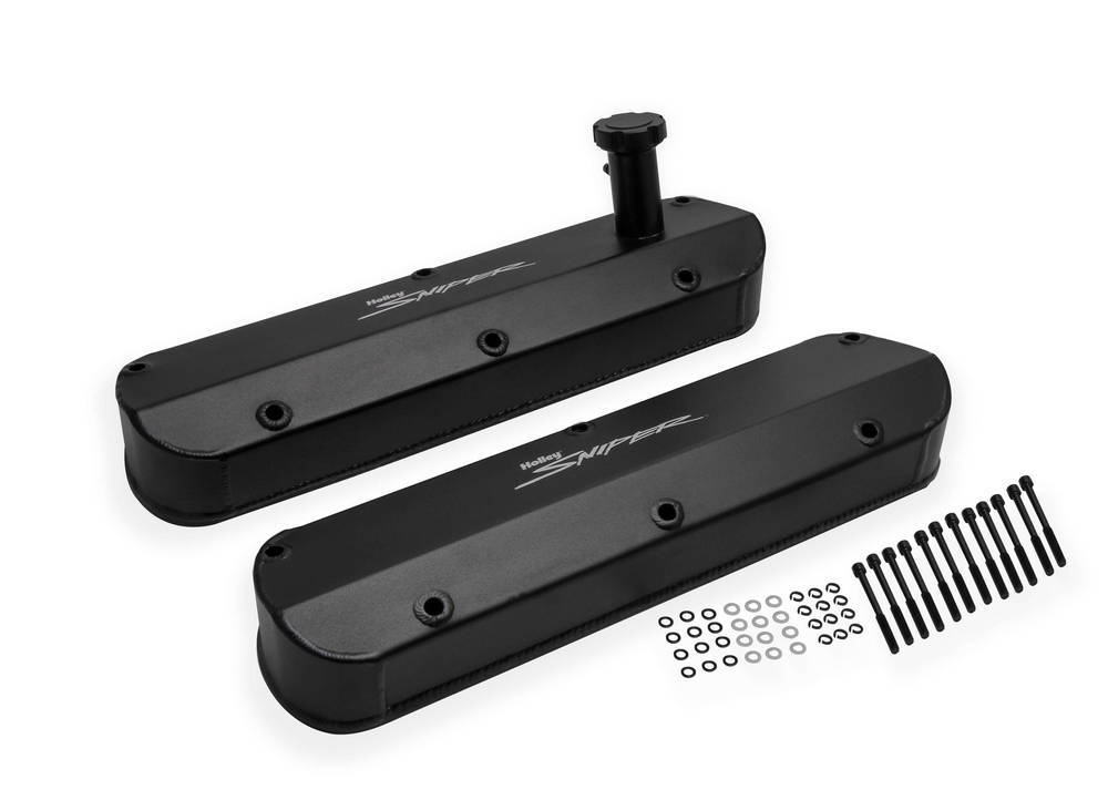 Holley Sniper Fabricated Valve Covers SBF Tall MPN HLY890013B For Ford