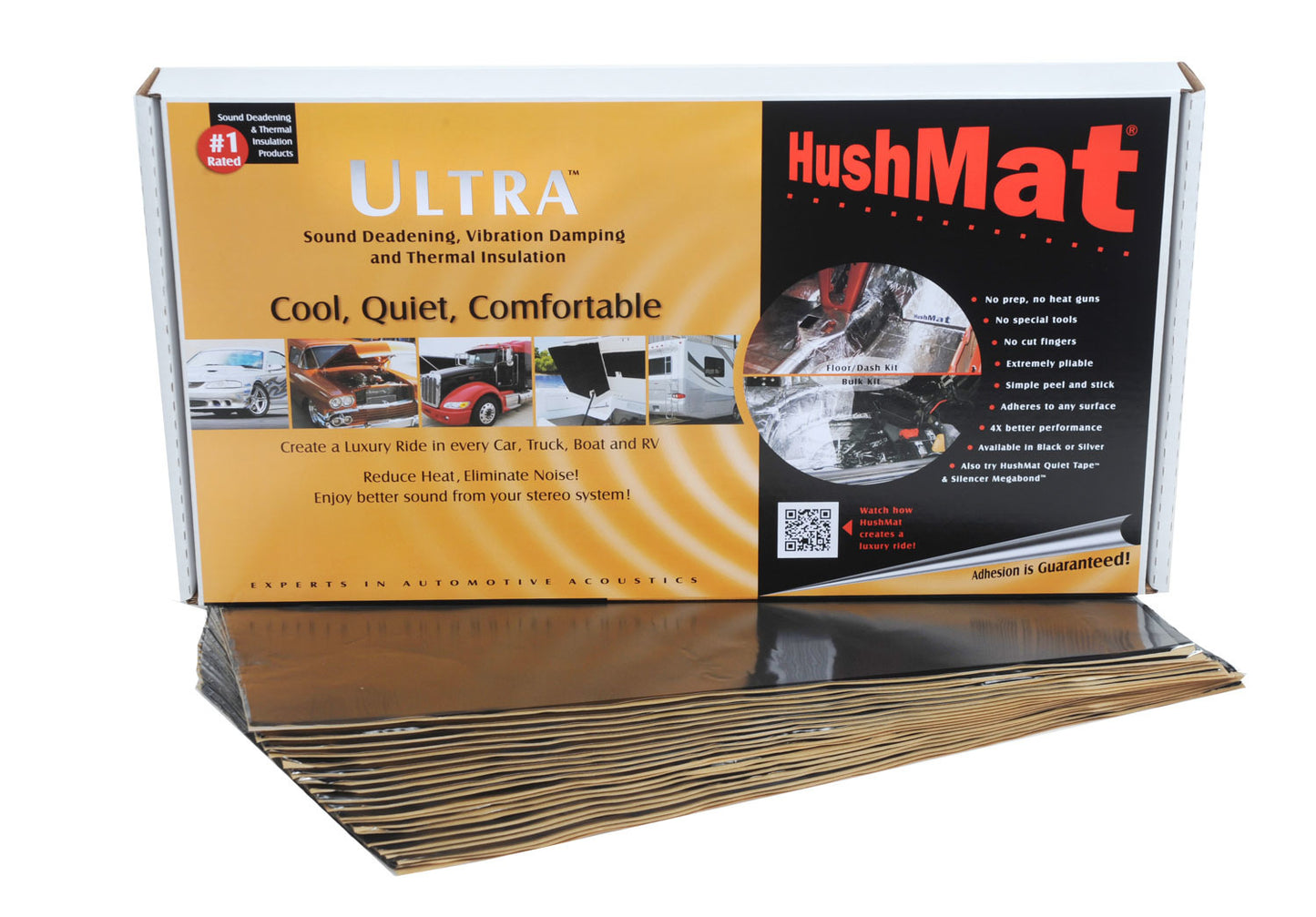Hushmat Ultra Floor/Dash Kit- 20 pc 12in.x23in. Black HMT10400