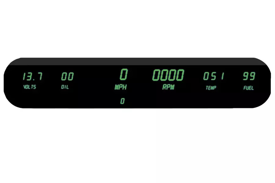 Intellitronix LED Digital Six Gauge Panel Kit w/Green LED MPN ITLDP10002G For Universal use