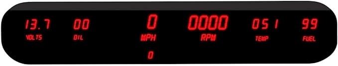 Intellitronix LED Digital Six Gauge Panel Kit w/Red LED MPN ITLDP10002R For Universal use