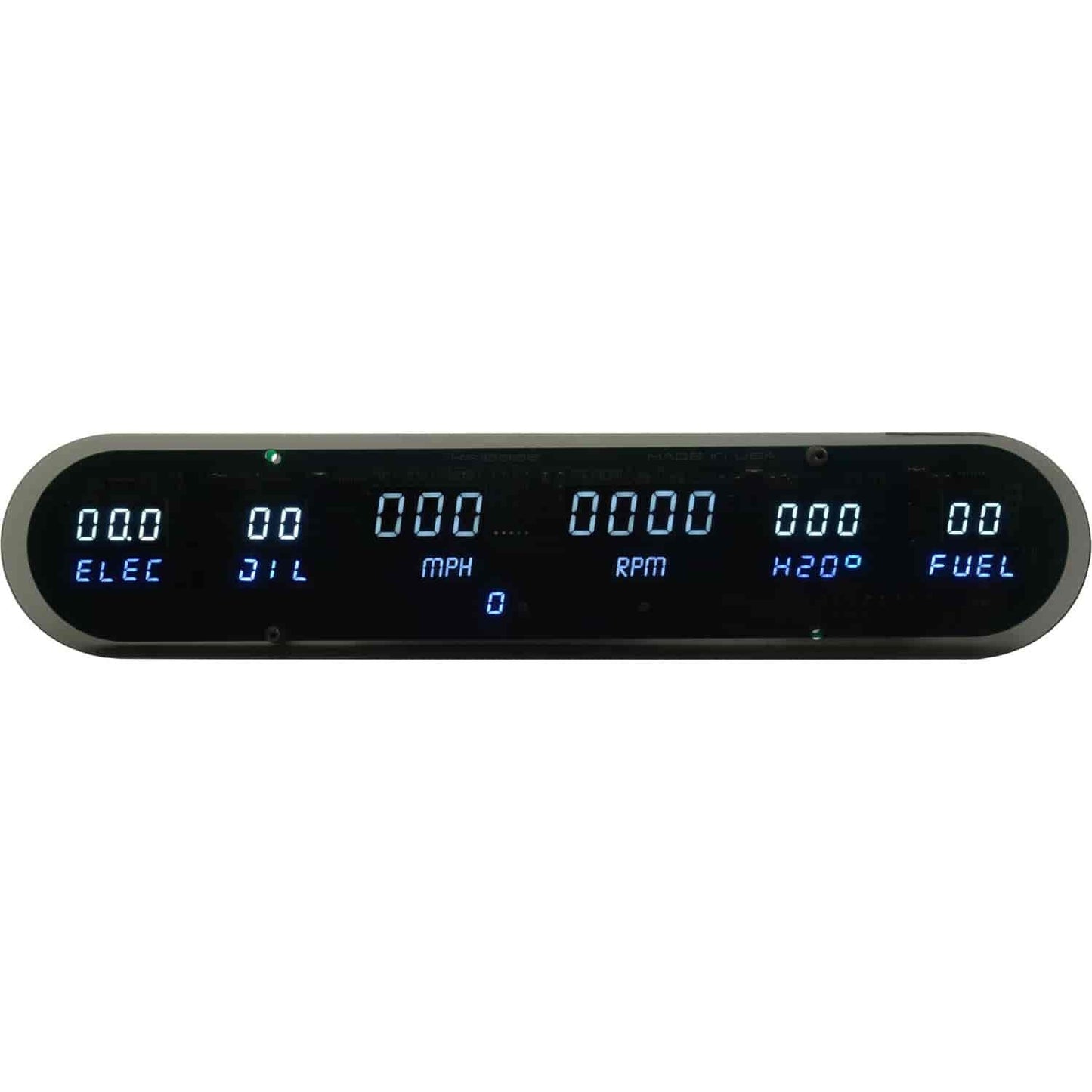 INTELLITRONIX LED Digital Six Gauge Panel Kit w/White LED ITLDP10002W