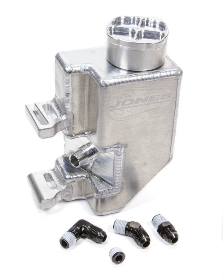Jones Racing Products P/S Reservoir L/W Alum w/Aux Bung & Billet Cap MPN JRPPS-9008-AR3 For GM