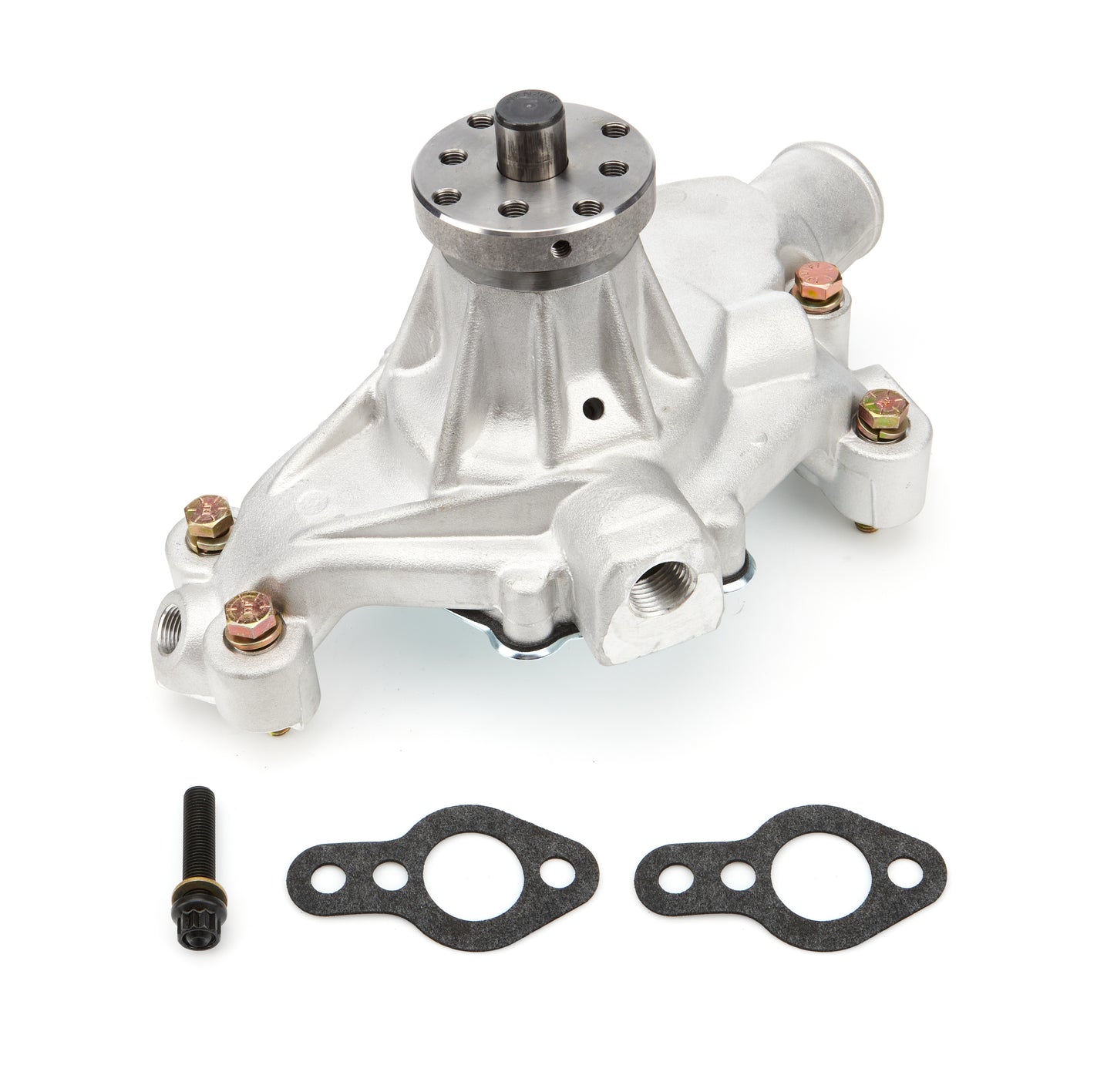 Jones Racing Products Water Pump SBC w. 3/8 Aux. Ports & Cam Stop JRPWP-9104-SBC-AL2