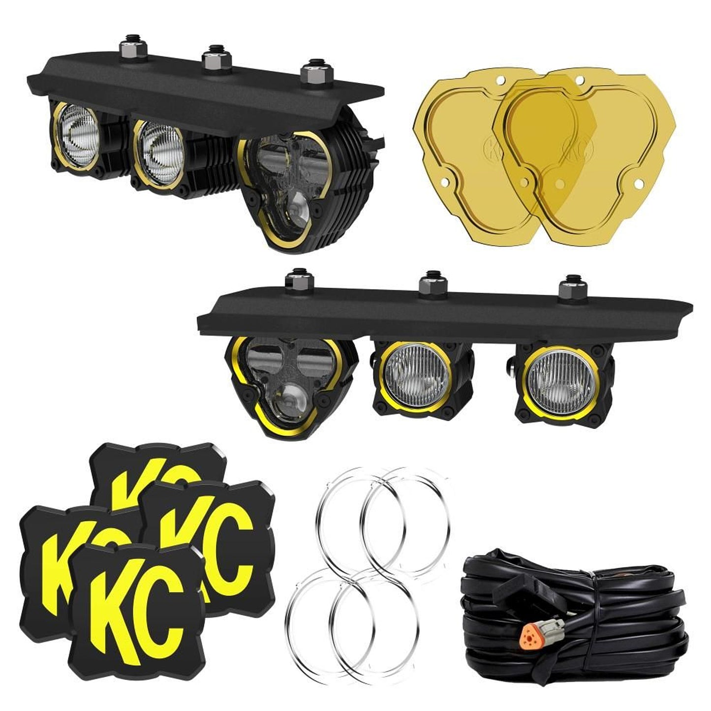 KC HILITES Three Light Fog Pocket Kit 21- Ford Bronco KCH97168