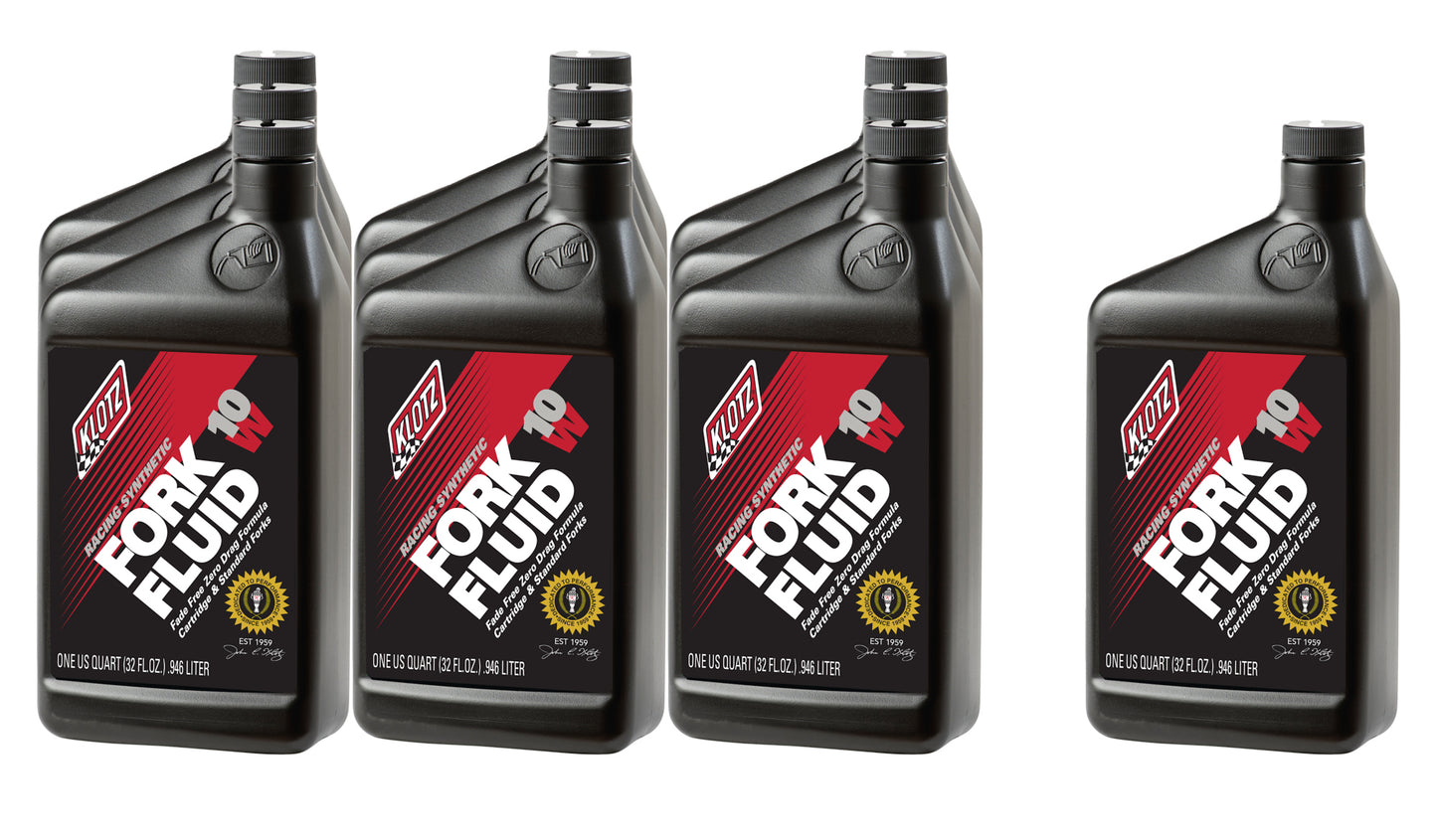 Klotz Synthetic Lubricants 10W Racing Synthetic Shock Oil Case 10x1Qt MPN KLOKL-510-10