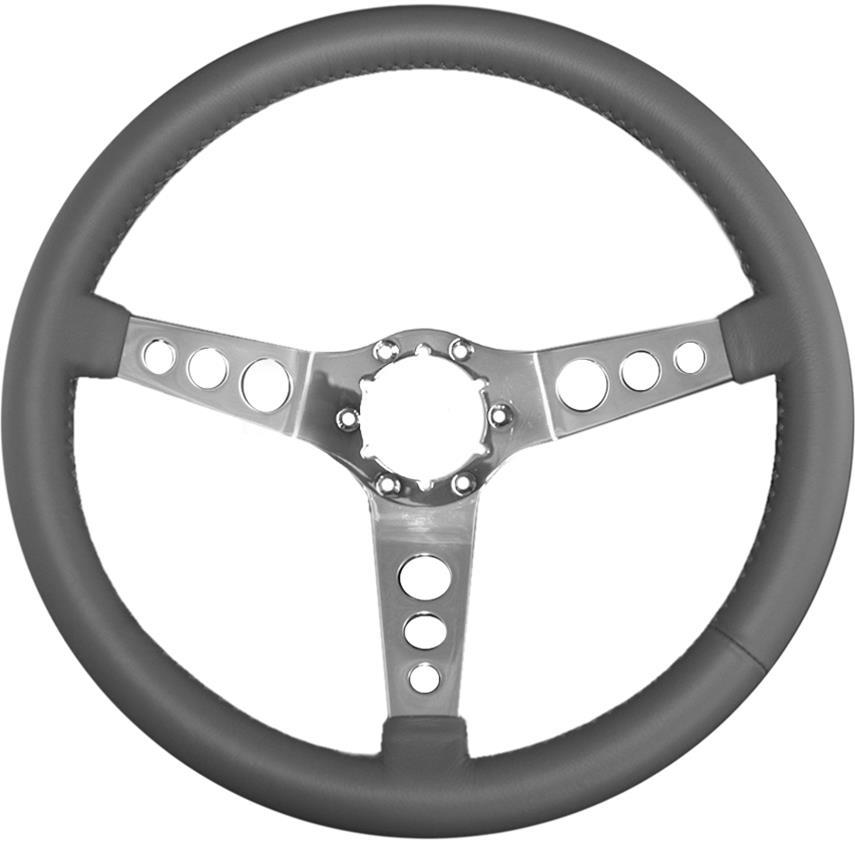 LECARRA STEERING WHEELS Steering Wheel Stainless Steel Vette Hot Rod LEC63601