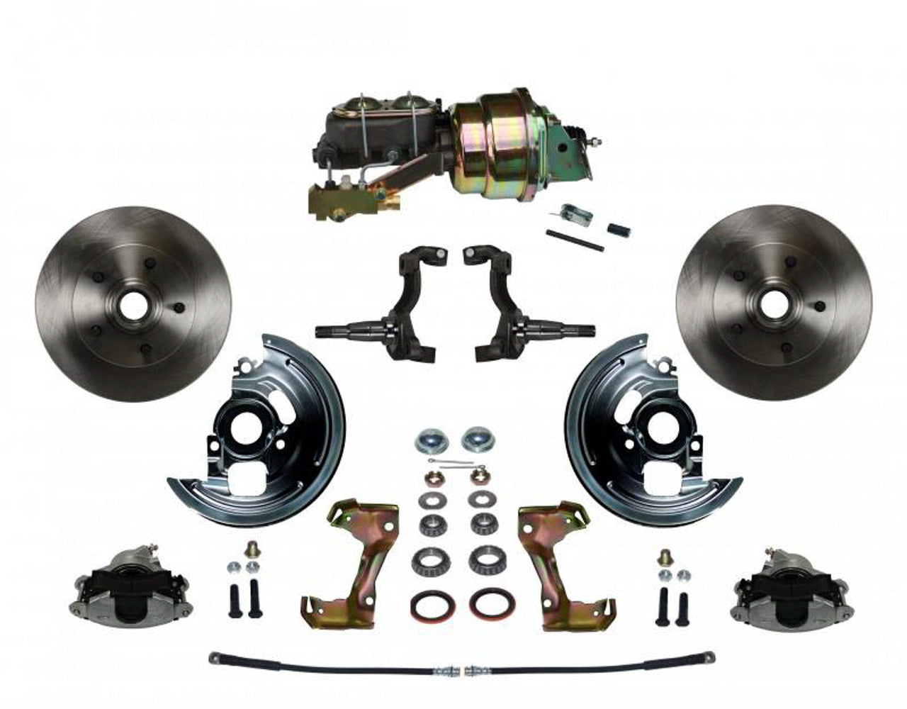 Leed Brakes Power Front Brake Kit w/ Plain Rotors Zinc MPN LEEFC1002-K1A3 For GM A-Body, F-Body 1964-72