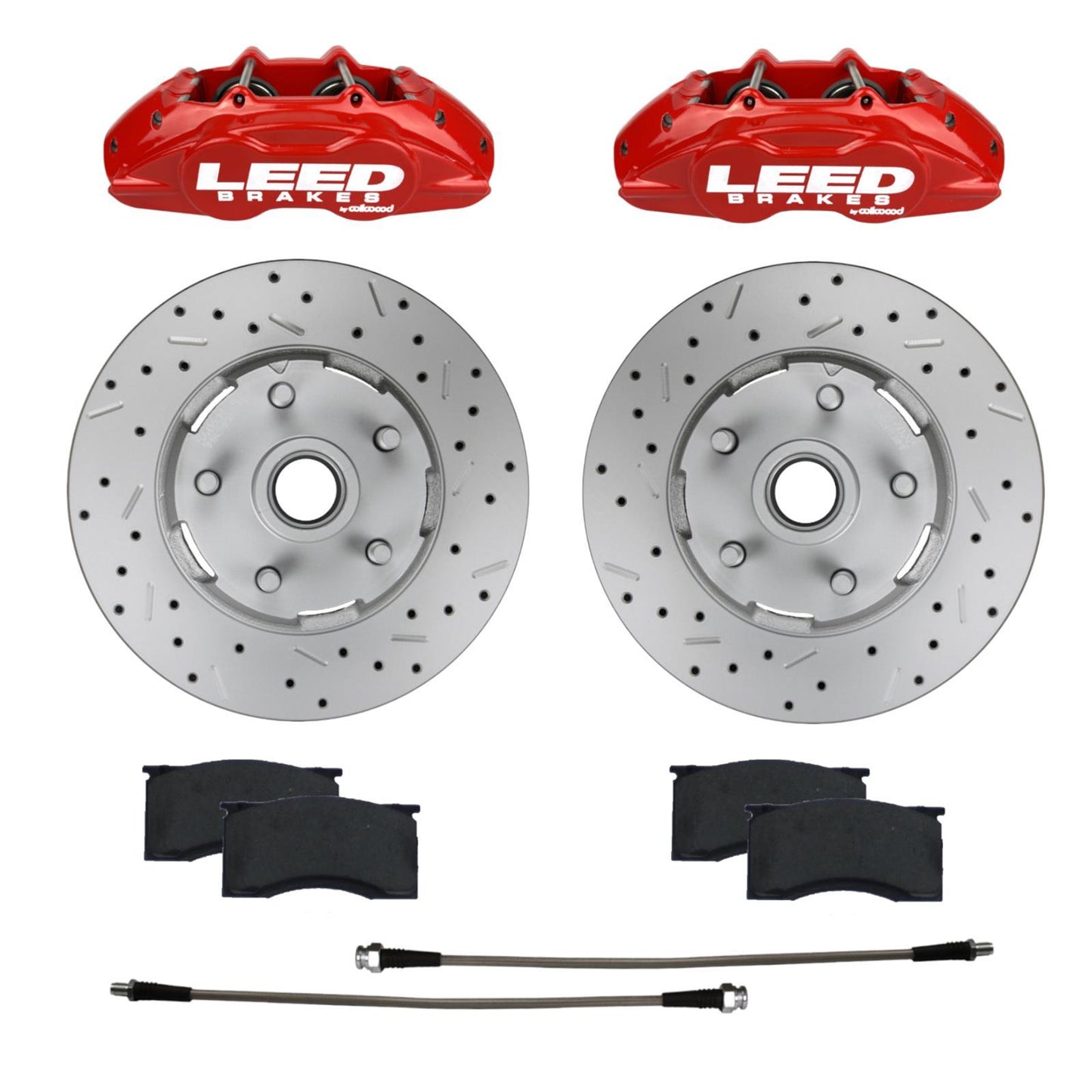 LEED BRAKES 64-67 Mustang Brake Caliper/Pad/Rotor Kit LEERCC0005RKX