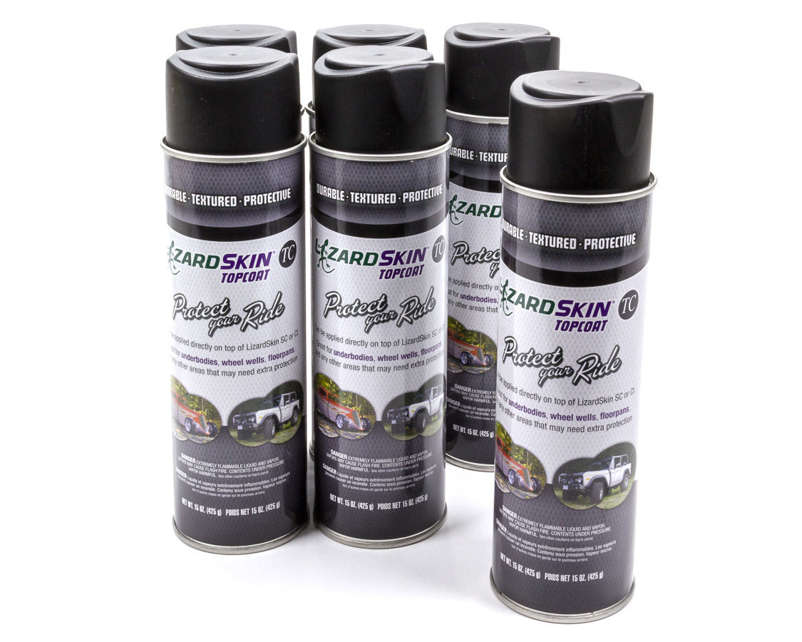 LIZARD SKIN Top Coat Coating Case 6 x 15oz Aerosol Cans LIZ3010.6