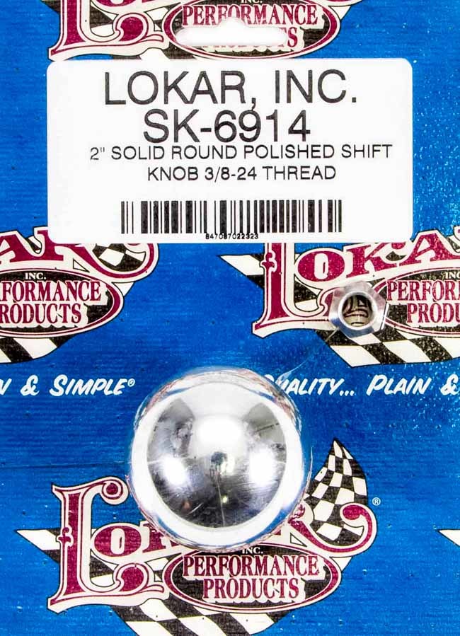 LOKAR 2in Shift Knob Solid Round Polished LOKSK-6914