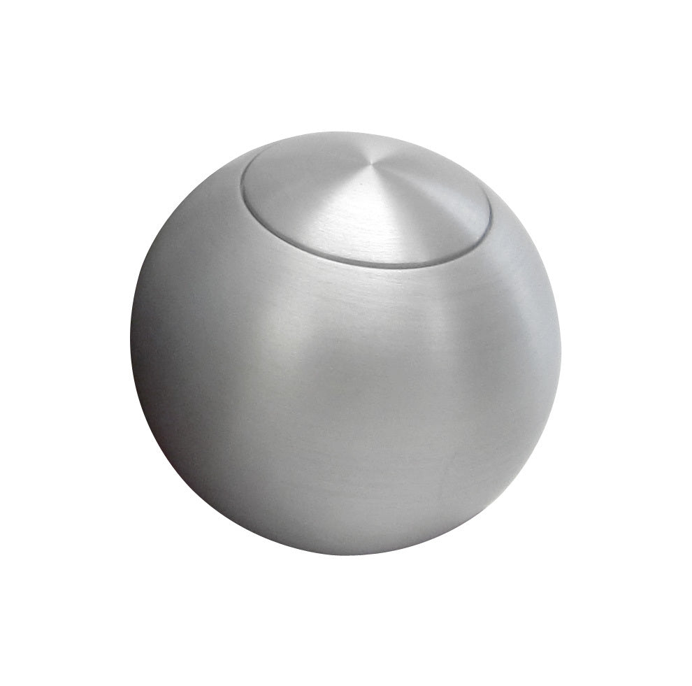 Lokar 2in Shift Knob Solid Round Brushed w/Button MPN LOKSK-6920