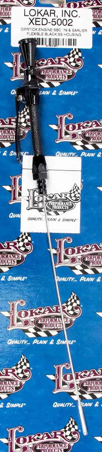 Lokar Flexible Engine Dipstick Black Pre -79 GM SBC MPN LOKXED-5002 For Chevy