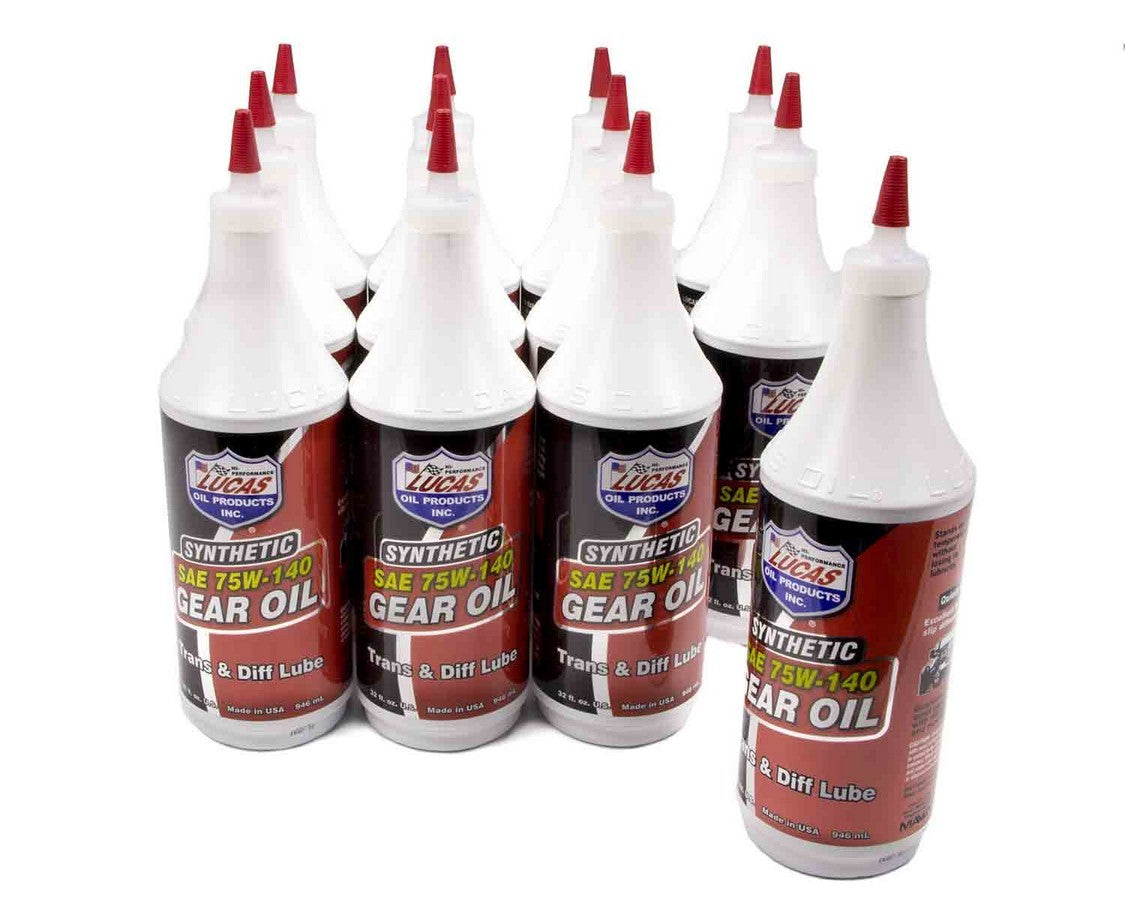 LUCAS OIL Synthetic 75w140 Trans/ Diff Lube 12x1 Qt LUC10121-12