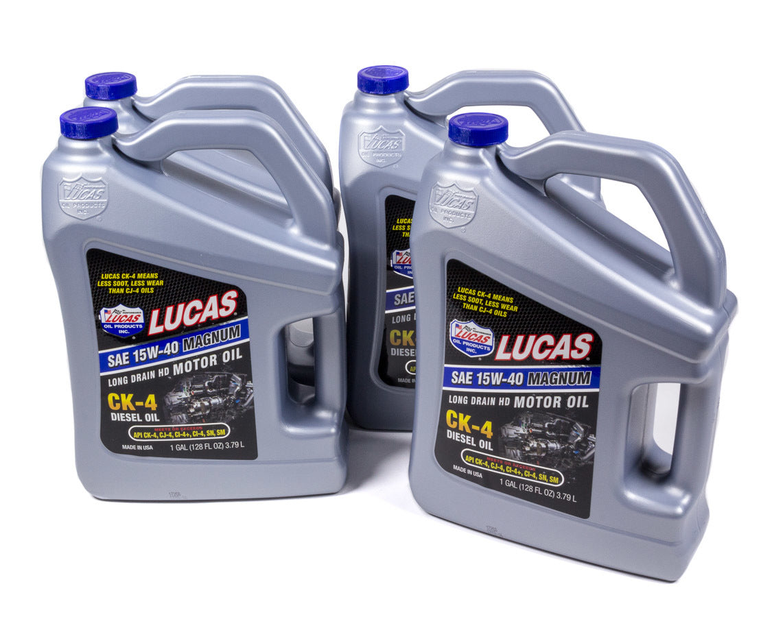 LUCAS OIL SAE 15W40 Diesel Oil Case 4 x 1 Gal. LUC10287-4