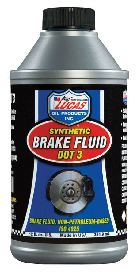 LUCAS OIL Brake Fluid Dot 3 12oz LUC10825