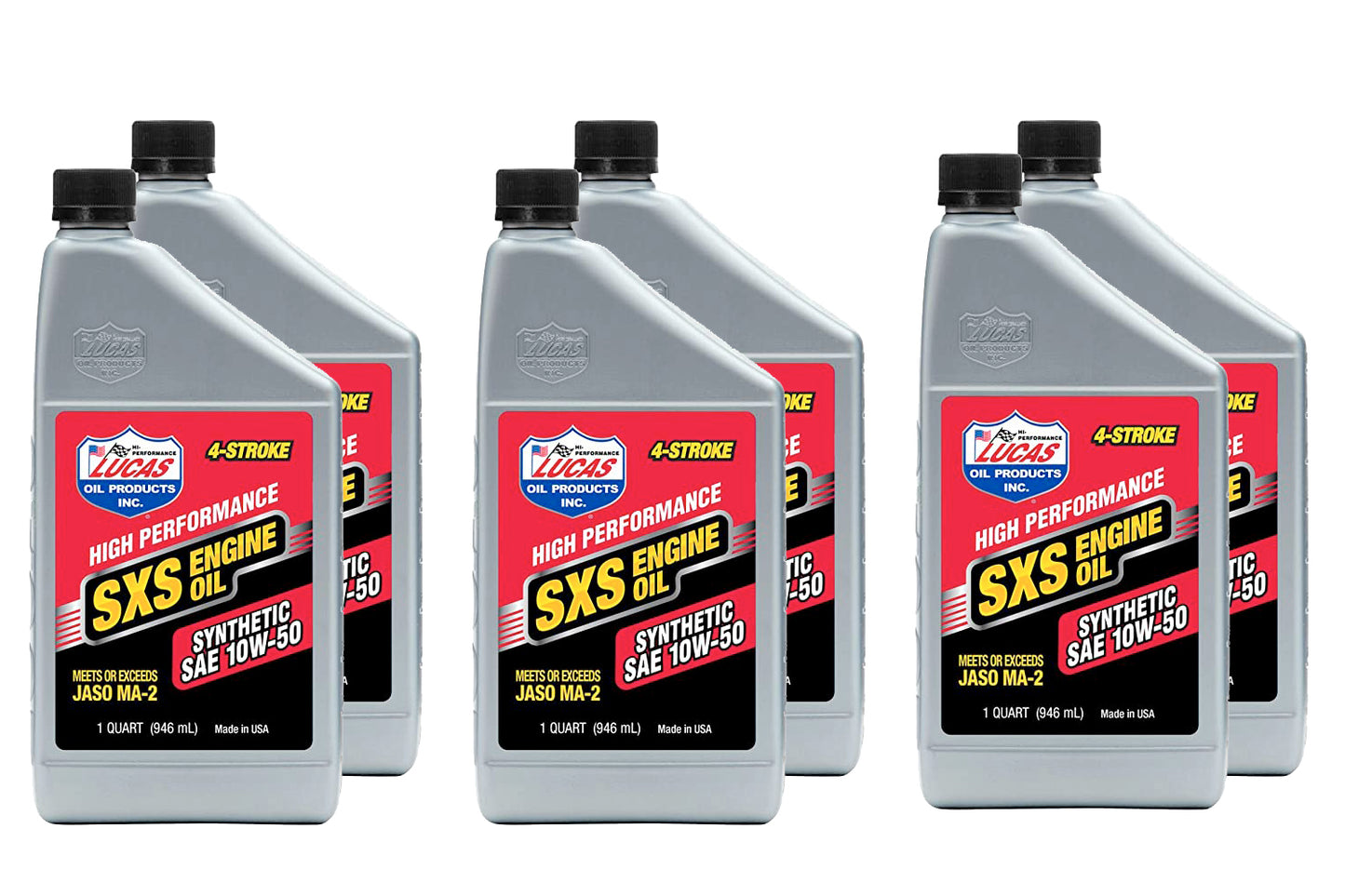 LUCAS OIL Synthetic 10w50 SXS Oil Case 6 x 1 Quart LUC11212-6
