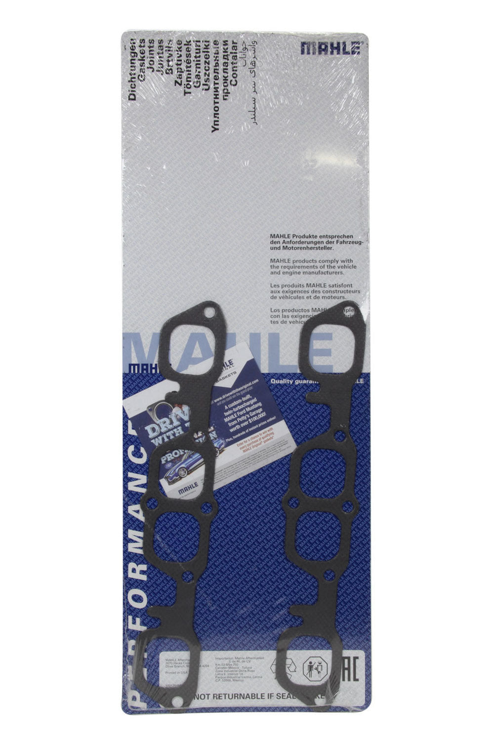Mahle Original/Clevite Header Gasket Set - SBC Ret-Ports 1.800 x 1.600 MPN M77MS19981 For Chevy