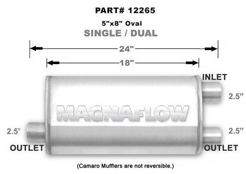 Magnaflow Perf Exhaust Stainless Steel Muffler MPN MAG12265 For Universal use