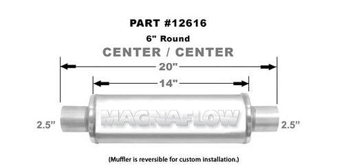 Magnaflow Perf Exhaust Stainless Steel Muffler MPN MAG12616 For Universal use