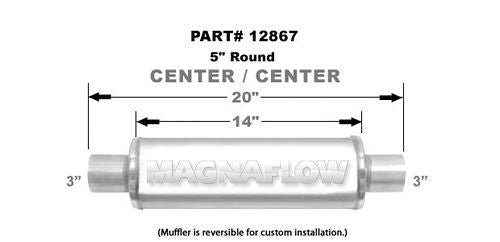 Magnaflow Perf Exhaust Stainless Steel Muffler MPN MAG12867 For Universal use