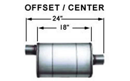Magnaflow Perf Exhaust Stainless Muffler 3in Center In / Offset Out MPN MAG13259 For Universal use