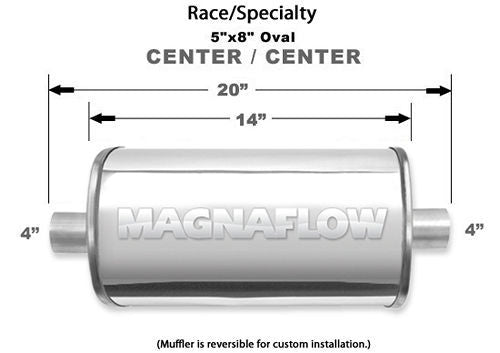 Magnaflow Perf Exhaust Stainless Race Muffler 4in In/Out MPN MAG14153 For Universal use