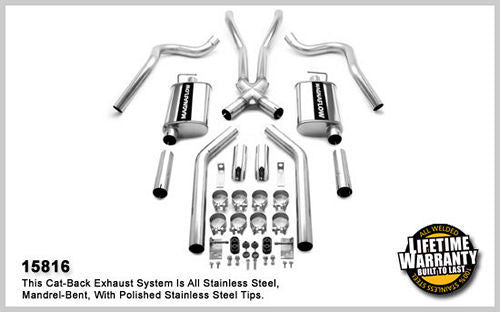 Magnaflow Perf Exhaust 67-70 Mustang V8 Dual Exhaust Kit MPN MAG15816 For Ford Mustang 1967-70