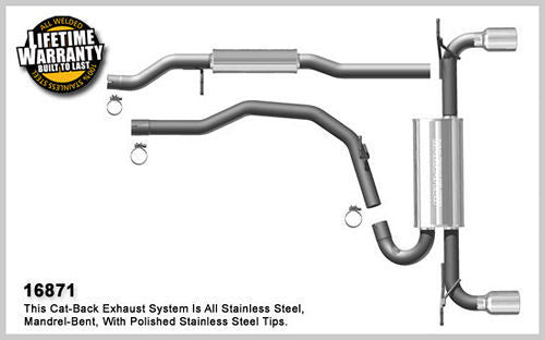 Magnaflow Perf Exhaust 07-14 Ford Edge 2.0/3.5L Cat Back Exhaust Kit MPN MAG16871 For Ford Midsize SUV 2007-14