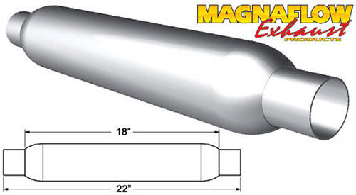 Magnaflow Perf Exhaust Glass Pack Muffler 2.25in Aluminized Small MPN MAG18125 For Universal use