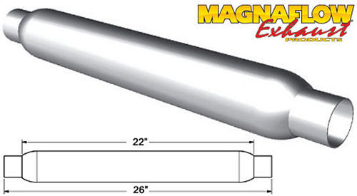 Magnaflow Perf Exhaust Glass Pack Muffler 2in Aluminized Medium -MAG18134
