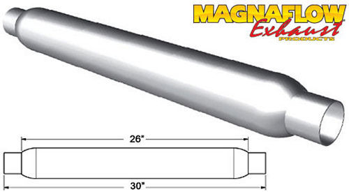 Magnaflow Perf Exhaust Glass Pack Muffler 2.5in Aluminized Large MPN MAG18146 For Universal use