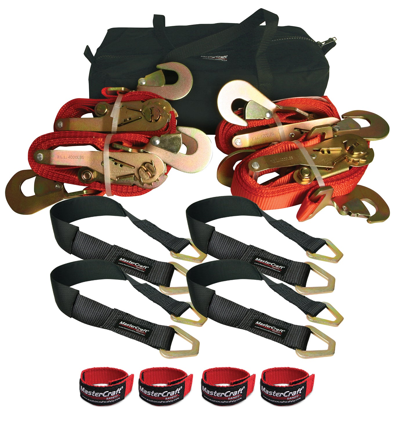 MASTERCRAFT Ratchet Straps Vehicle Tie Down Kit MAS400023