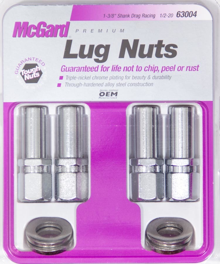 MCGARD LUG NUT 1/2 X-LONG SHANK RACE W/ CENTER WASHER MCG63004