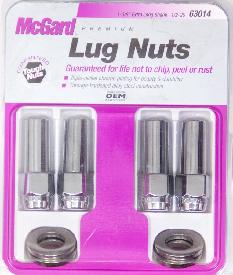 MCGARD LUG NUT 1/2 X-LONG MAG W/ CENTER WASHER (4) MCG63014