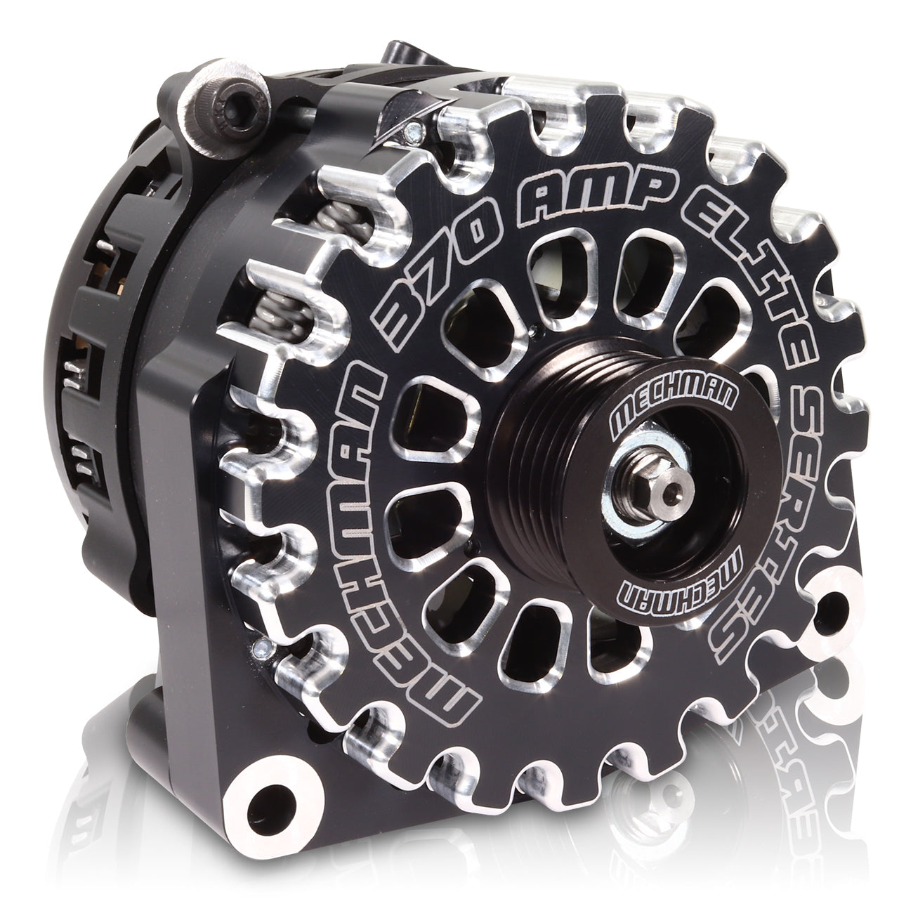 Mechman Alternators E Series 370 amp Billet Alternator GM Truck MPN MECB8206370B For GM Fullsize Truck 2004-06