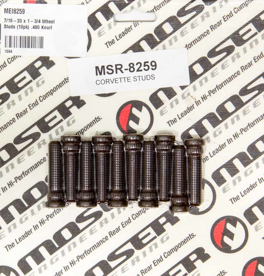 MOSER ENGINEERING 7/16-20 x 1-3/4 Wheel Studs (10pk) .480 Knurl MEI8259