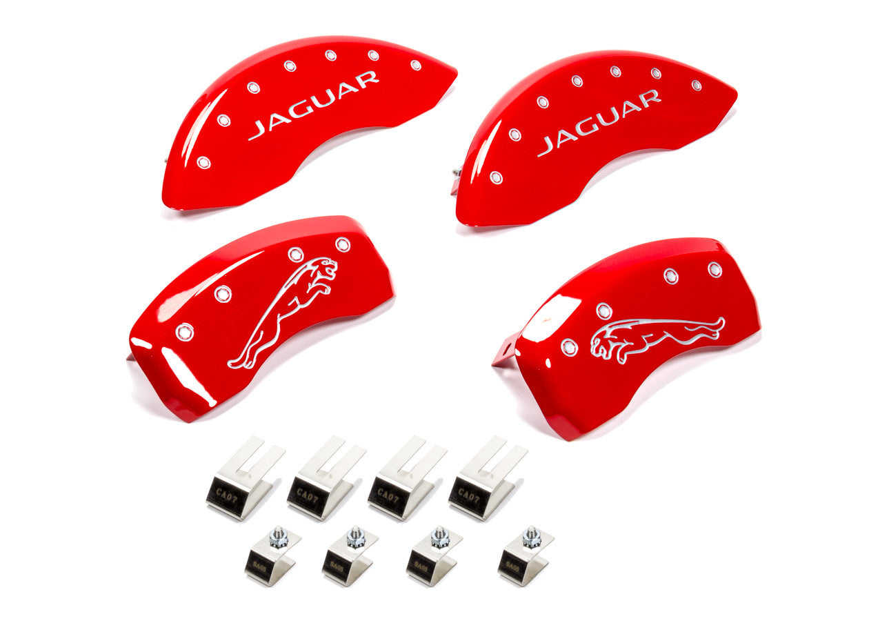 MGP CALIPER COVER 10- Jaguar Caliper Covers Red MGP41003SJALRD