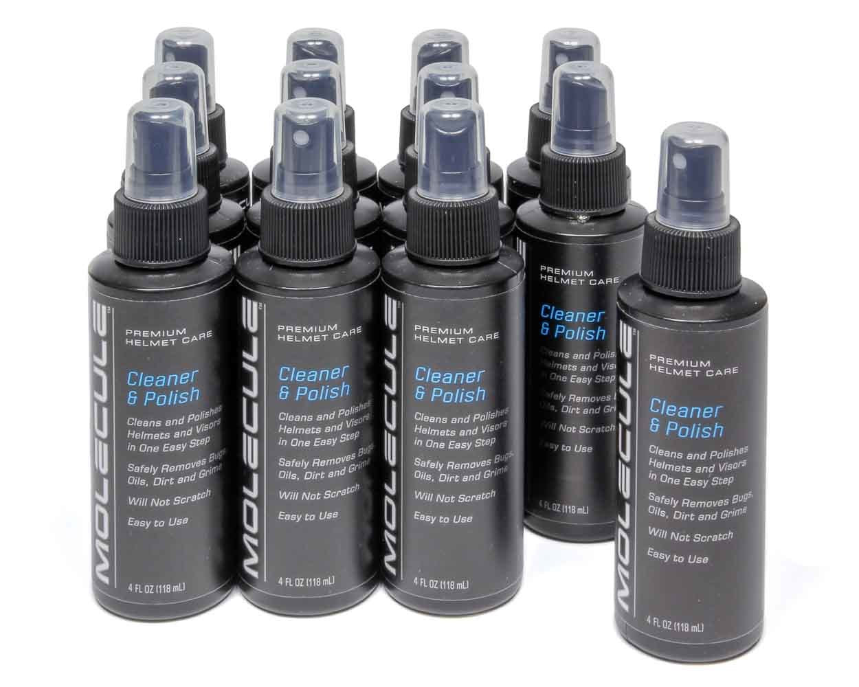 MOLECULE Helmet Cleaner & Polish 4oz Spray Case of 12 MOLMLHCP-4-12