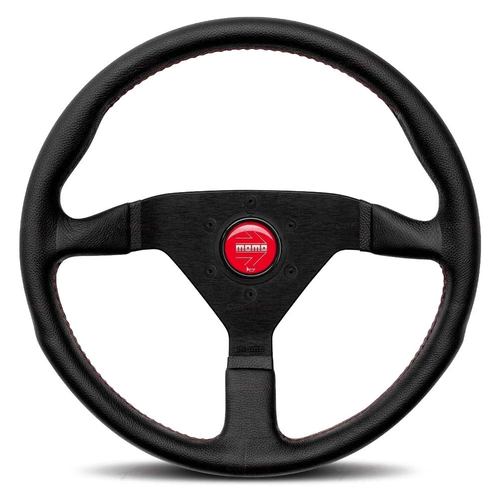 MOMO AUTOMOTIVE ACCESSORIES Monte Carlo 320 Steering Leather Red Stich MOMMCL32BK3B