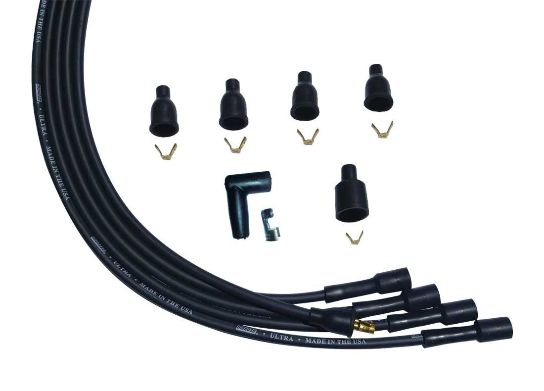 MOROSO Ultra Plug Wire Set Universal 4-Cyl Black MOR51004