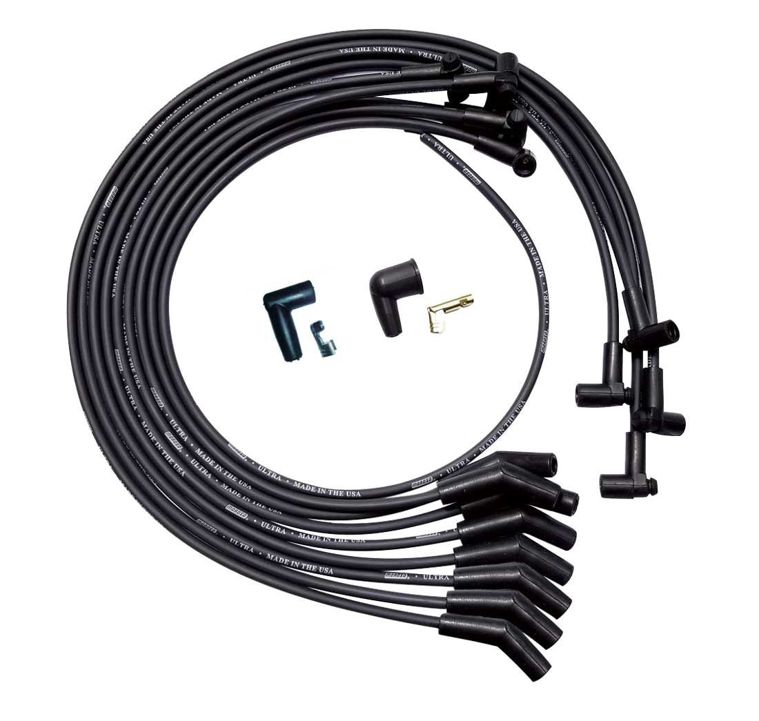 Moroso Ultra Plug Wire Set SBC Under V/C Black MPN MOR51030 For Chevy