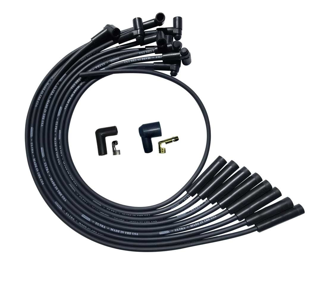 Moroso Ultra Plug Wire Set BBC Over V/C Black MPN MOR51040 For Chevy
