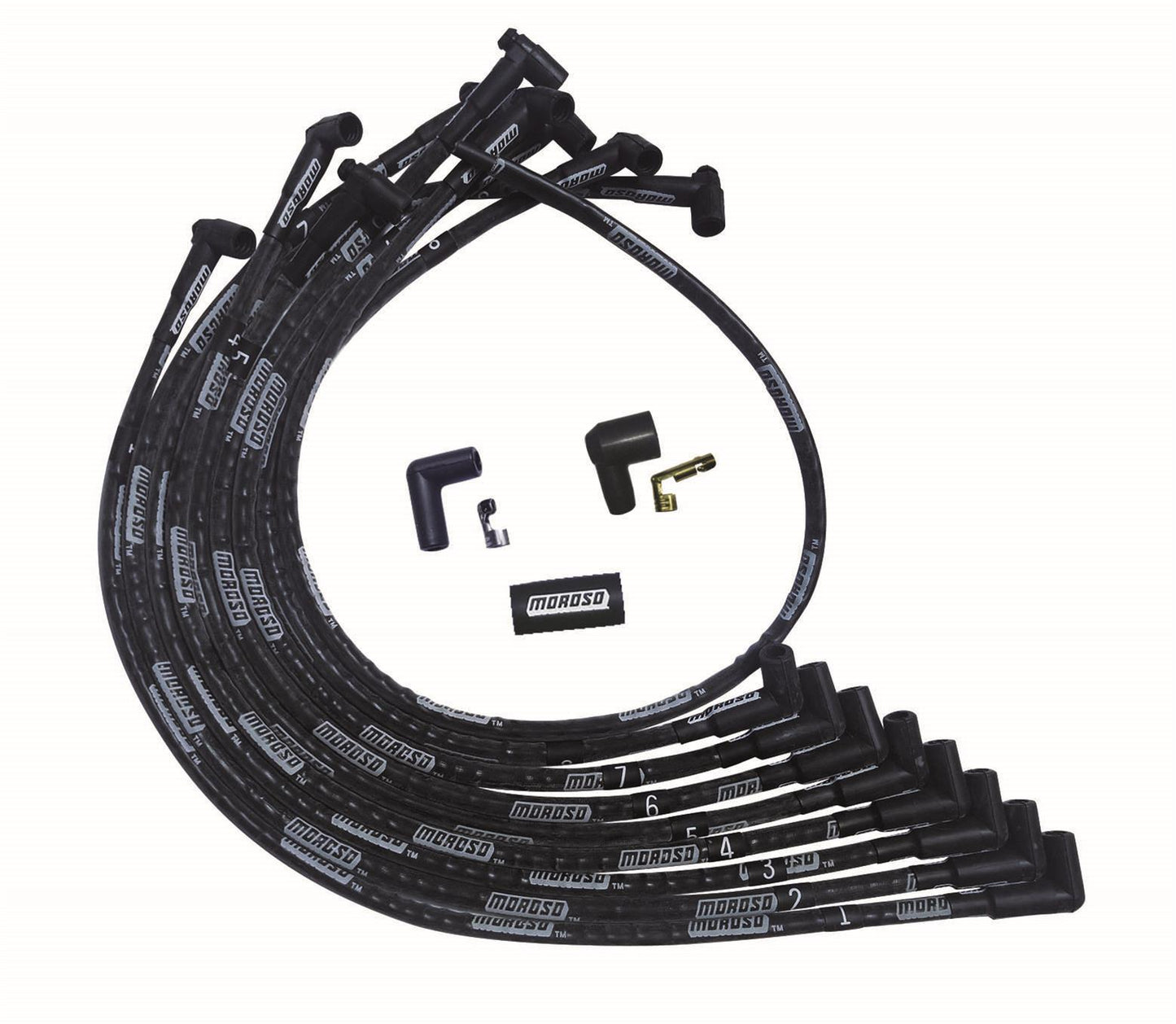 Moroso Ultra Plug Wire Set SBC Over V/C Black MPN MOR51525 For Chevy