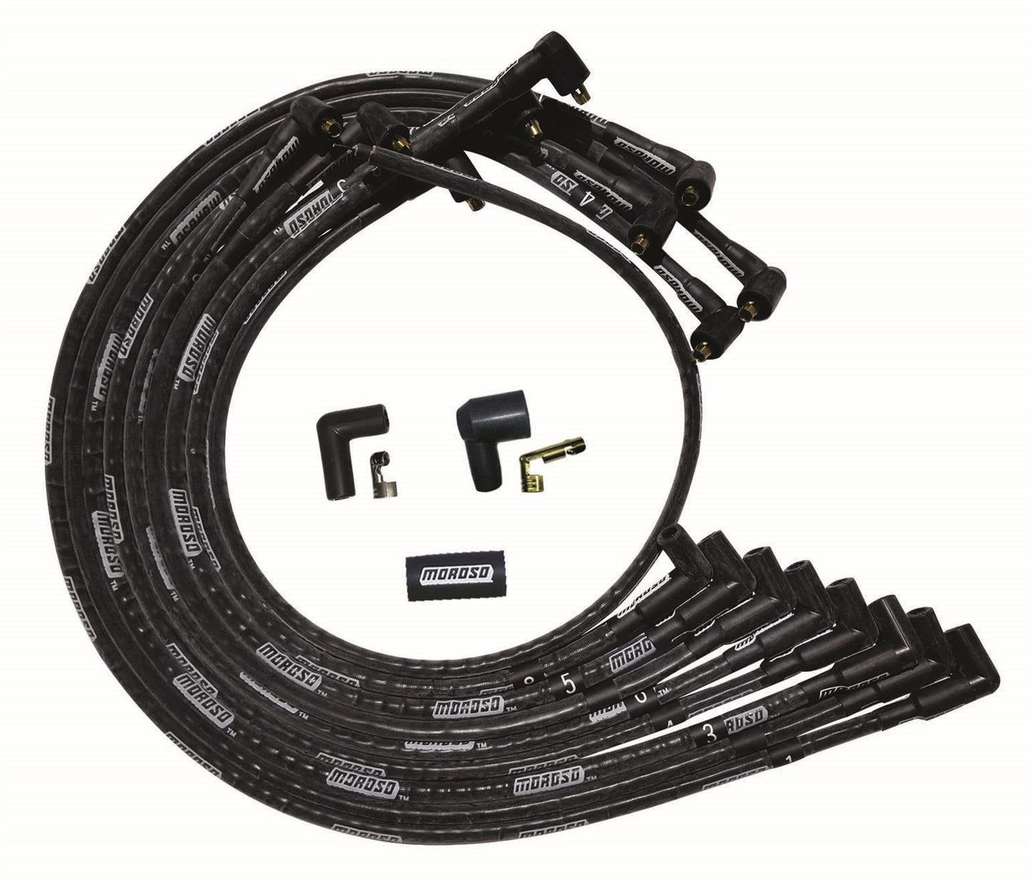 Moroso Ultra Plug Wire Set SBC Under V/C Black MPN MOR51529 For Chevy