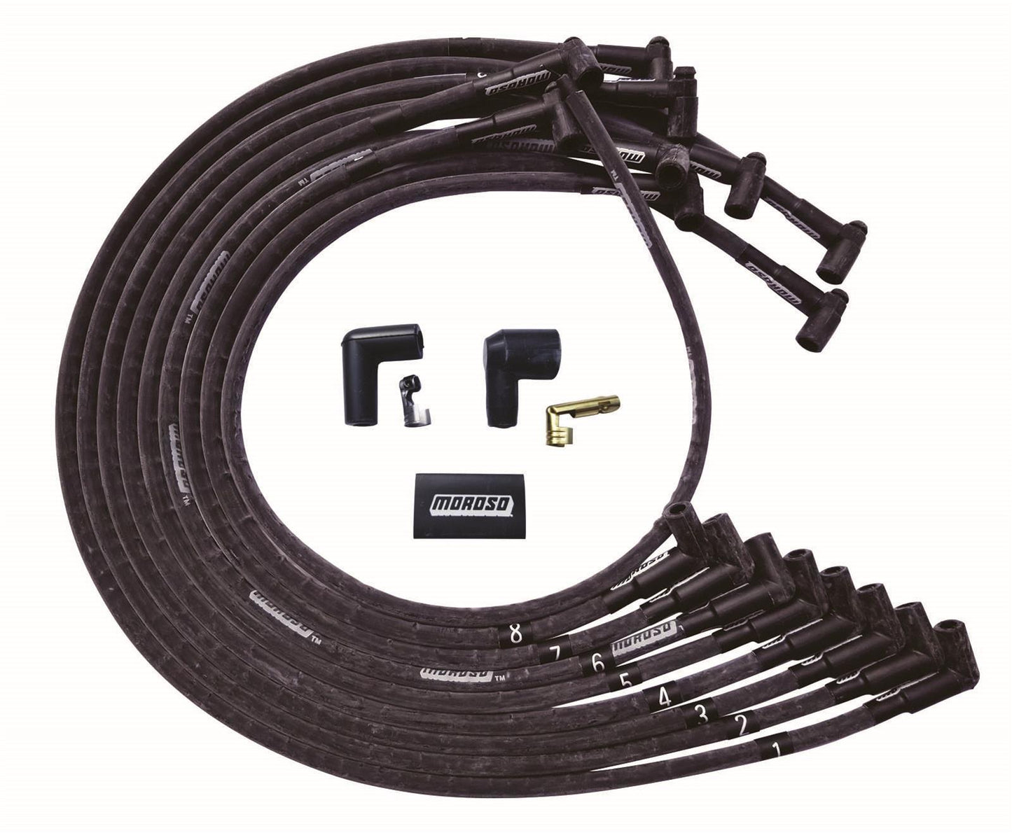 Moroso Ultra Plug Wire Set BBC Under V/C Black MPN MOR51543 For Chevy