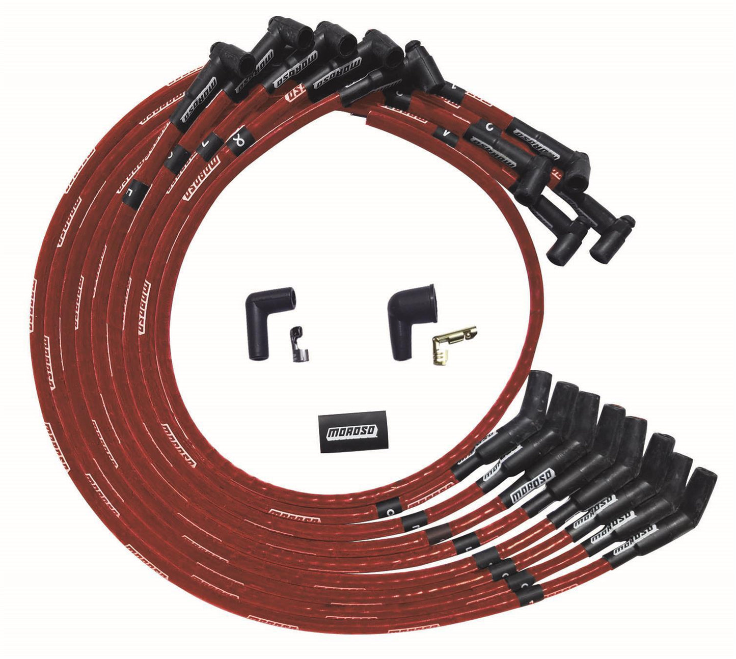 Moroso Ultra Plug Wire Set SBC Under V/C Red MPN MOR52530 For Chevy