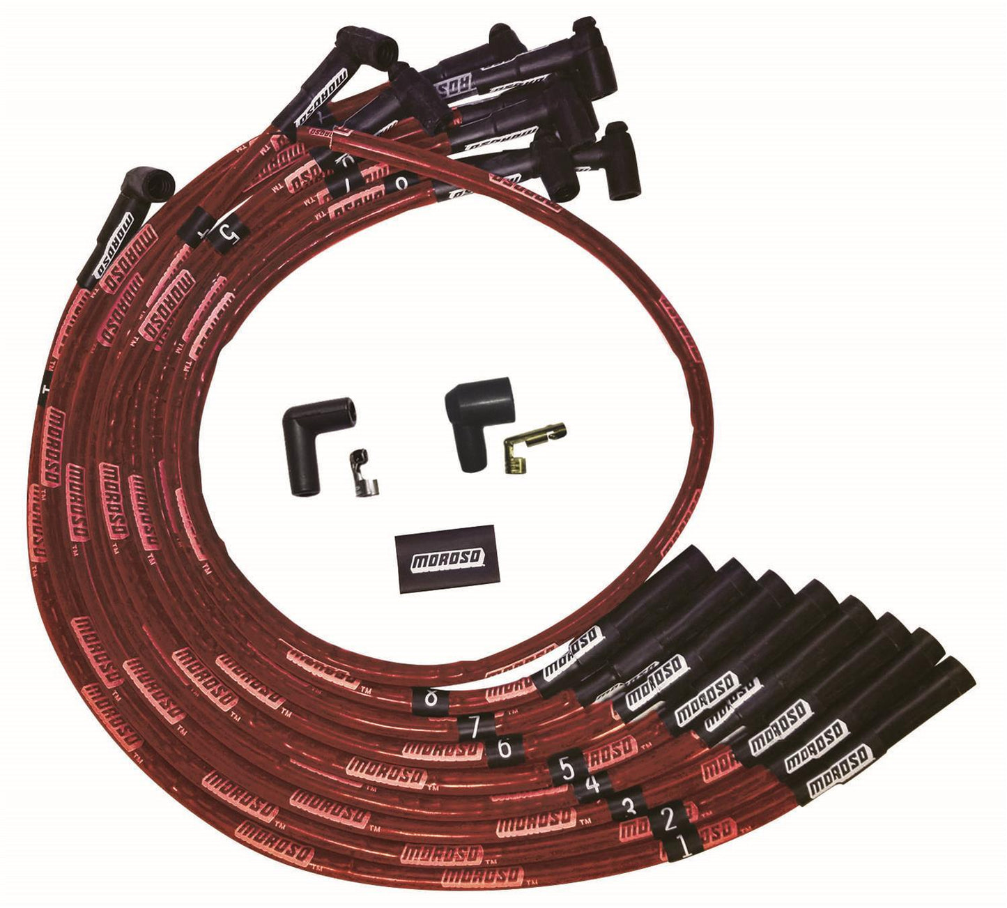 MOROSO Ultra Plug Wire Set BBC Over V/C Red MOR52540