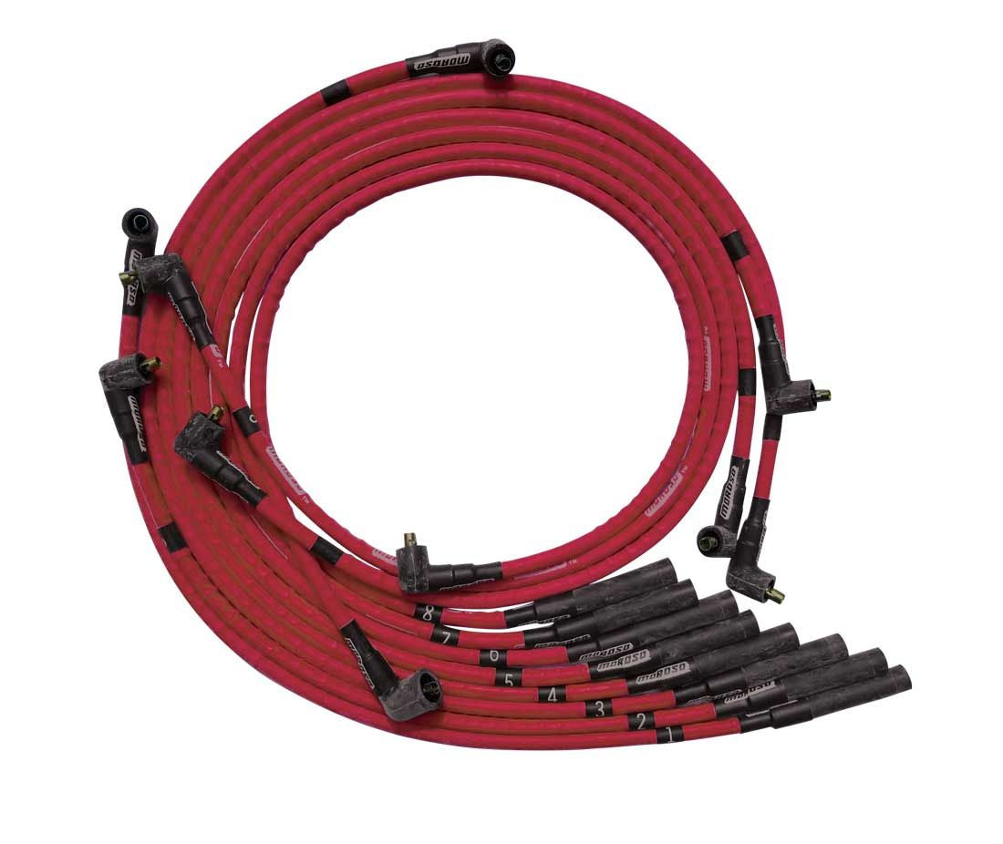 Moroso Ultra Plug Wire Set BBM 361-440 Red MPN MOR52561 For Mopar B / RB-Series