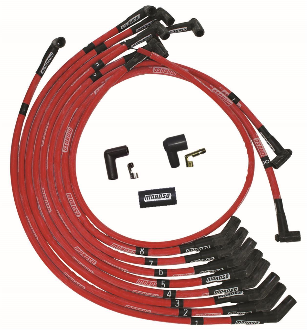 Moroso Ultra Plug Wire Set SBF 351W Red MPN MOR52572 For Ford