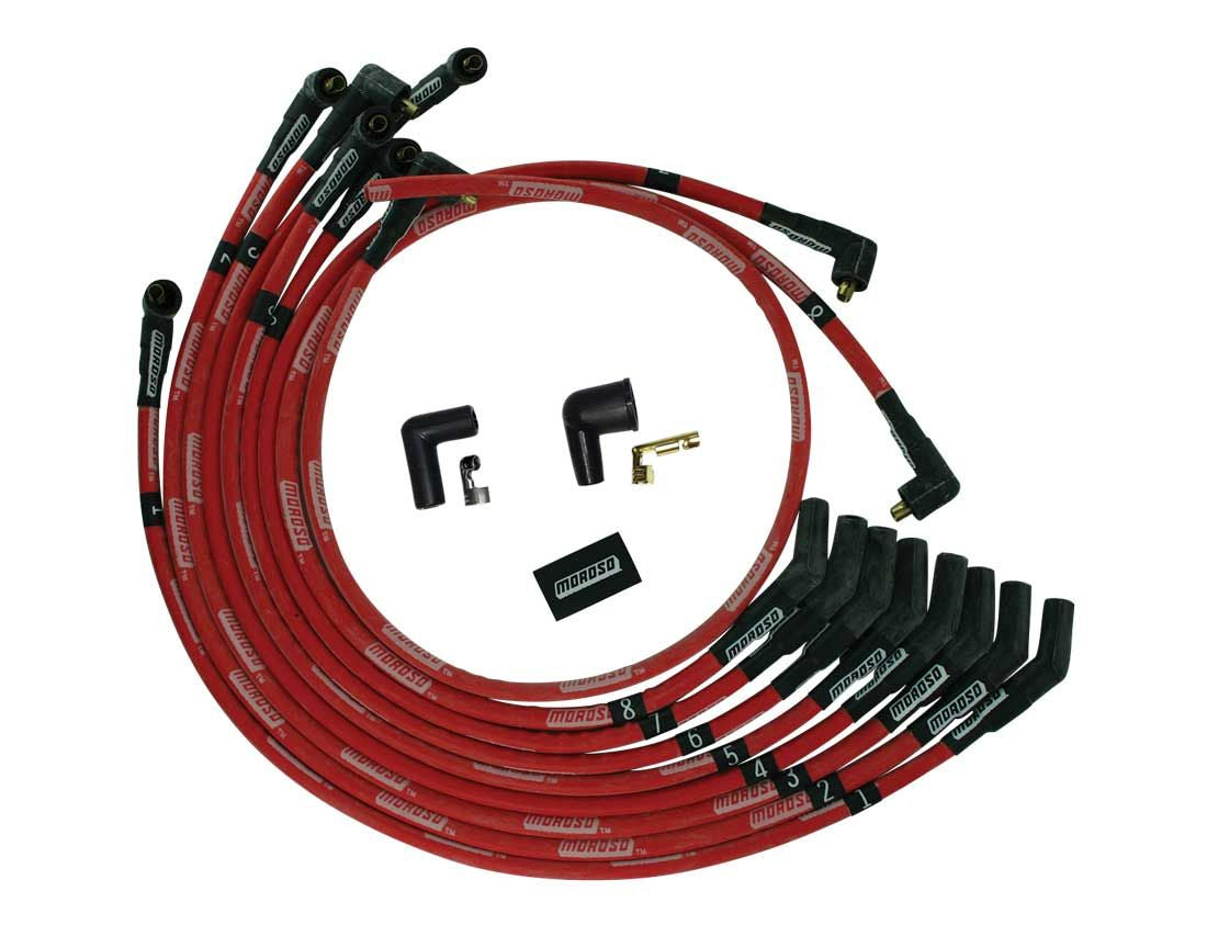 Moroso Ultra Plug Wire Set SBF 351W Red MPN MOR52573 For Ford